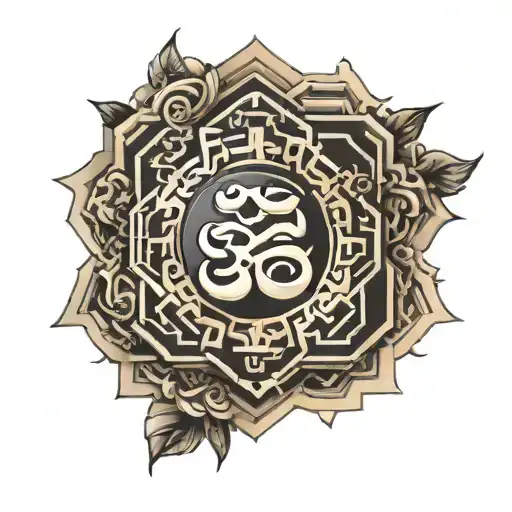 bagua symbols into the body tattoo design idea