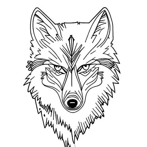 fearless wolf tattoo design idea
