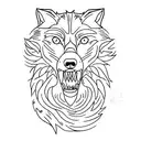 fearless wolf tattoo design idea