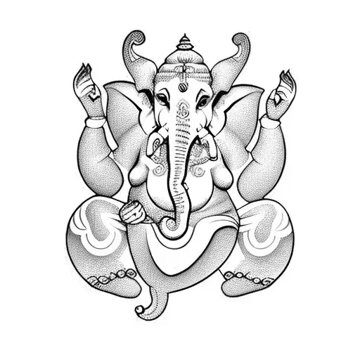 Ganesha and math tattoo design idea