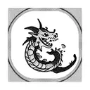 a cute sleeping dragon tattoo design idea