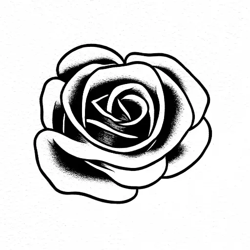 rose and accordion tattoo design idea