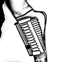 Accordion tattoo design idea