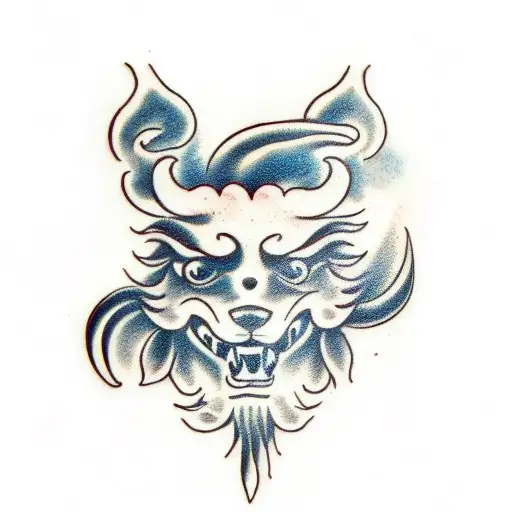 Foo Dog tattoo design idea