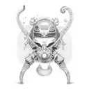 spicy pepper character that is a Japanese ronin tattoo design idea