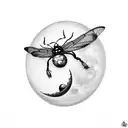 ladybug, moon, lips, 3 children, dragonfly, wormhole tattoo design idea