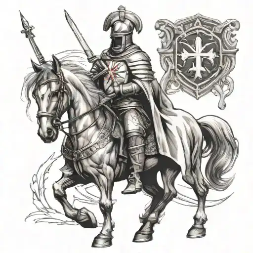 French Knight templar  tattoo design idea