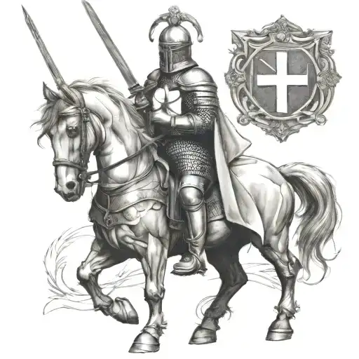 French Knight templar  tattoo design idea