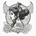 demon princess jasmine tattoo design idea