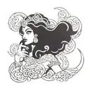 demon princess jasmine tattoo design idea