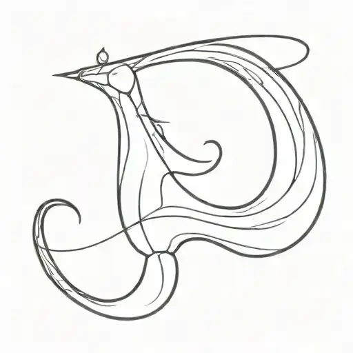 fishing hook tattoo design idea