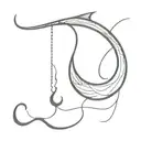 fishing hook tattoo design idea