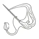 fishing hook tattoo design idea