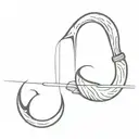 fishing hook tattoo design idea