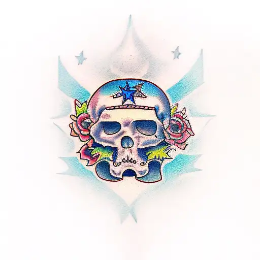 alas con una cruz tattoo design idea