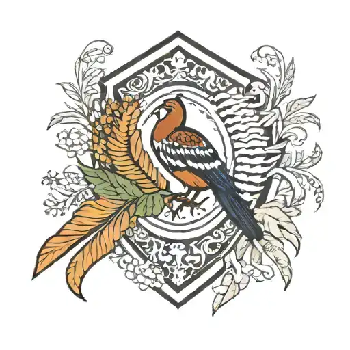 Estwatini Shield, Silver Fern, Springbok, Kiwi Feather tattoo design idea