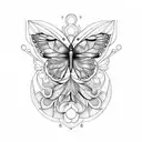 butterfly flying out of Iris, Virgo tattoo design idea