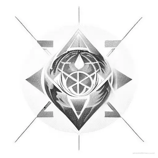 Incorporate symbolism similar to the Firefox logo, conveying the essence of harmony tattoo design idea