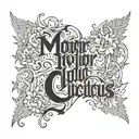 morior invictus text tattoo design idea