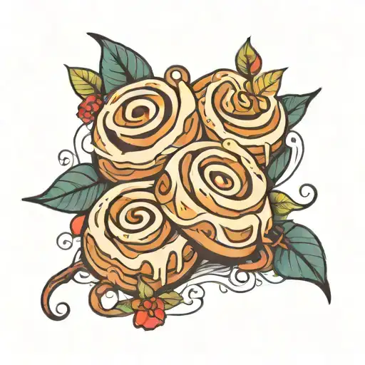 cinnamon rolls  tattoo design idea