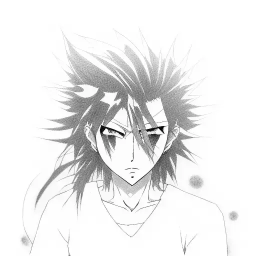 juuzou suzuya, black hair, anime tattoo design idea