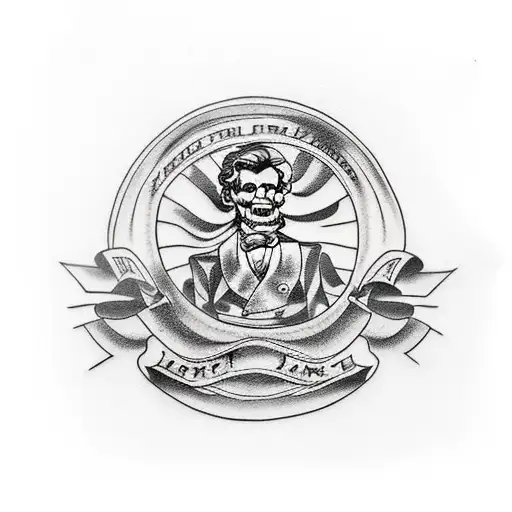 Hot Rod Lincoln Car with song lyrics tattoo design idea