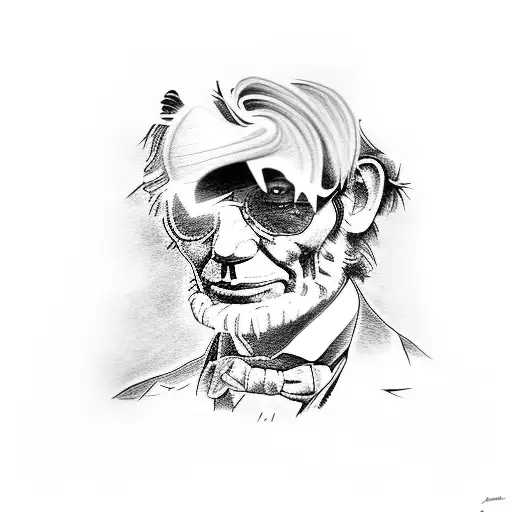 Hot Rod Lincoln Car with song lyrics tattoo design idea