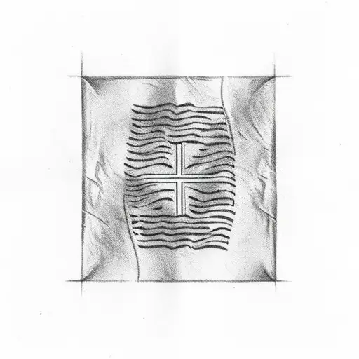 Dominica flag with a thumb print in the middle and dad written across it  tattoo design idea