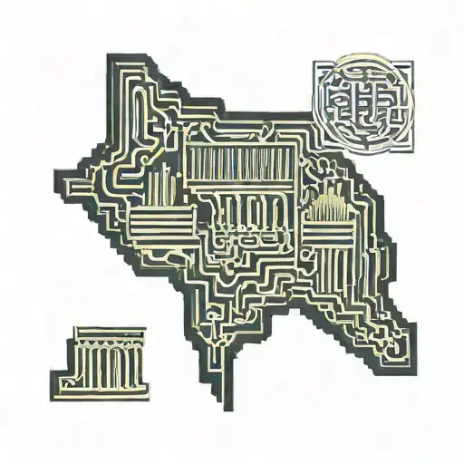 iran map and Cyrus Cylinder tattoo design idea