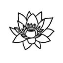 anxiety and lotus flower tattoo design idea