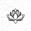 anxiety and lotus flower tattoo design idea