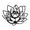 anxiety and lotus flower tattoo design idea