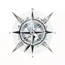 broken compass tattoo design idea