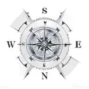 broken compass tattoo design idea