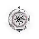 broken compass and melted clock tattoo design idea