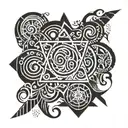 elements with the names Micah, Phoebe and Nicky incorporated tattoo design idea