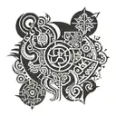 elements with the names Micah, Phoebe and Nicky incorporated tattoo design idea