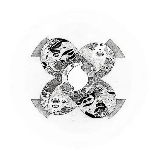 Yin and Yang, but the white part of the circle is a harbor seal. the black part of the cirlcle is an orca tattoo design idea