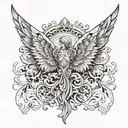 guardian angel wing tattoo design idea