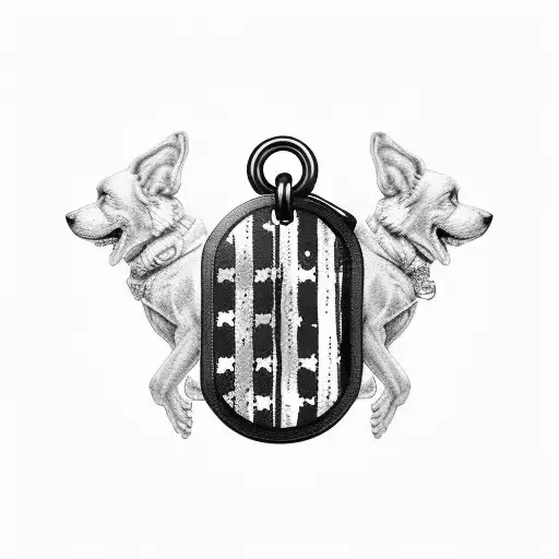 Navy Dog tag tattoo design idea