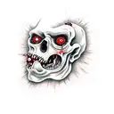 zombie bite with bruising blood and ripped flesh tattoo design idea