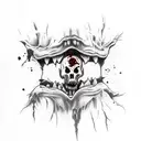 zombie bite with bruising blood and ripped flesh tattoo design idea