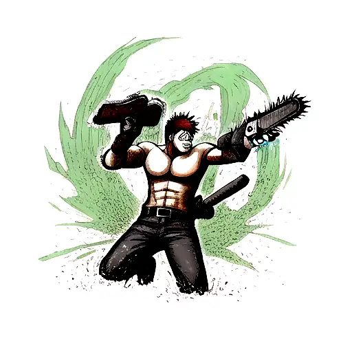 power chainsaw man tattoo design idea