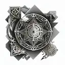 stoic virtues tattoo design idea