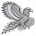 Aztec Eagle tattoo design idea