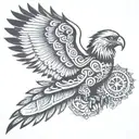 Aztec Eagle tattoo design idea