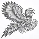 Aztec Eagle tattoo design idea