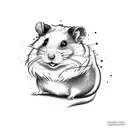 hamster heart tattoo design idea