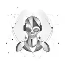 A hacker silhouette surrounded by lines of code tattoo design idea