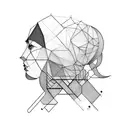 A hacker silhouette surrounded by lines of code tattoo design idea